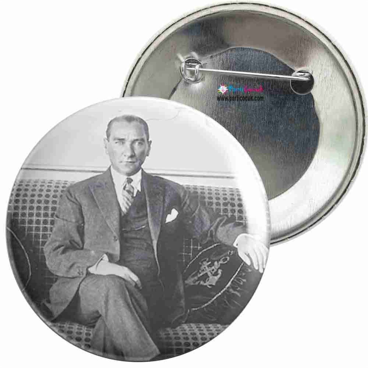İğneli Metal Rozet Atatürk Resmi 20 Parti Çocuk  