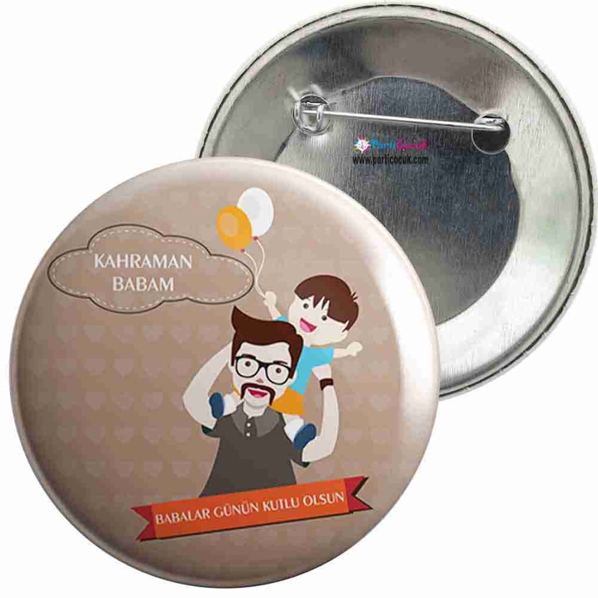 İğneli Metal Rozet Babalar Günü 20 Parti Çocuk   