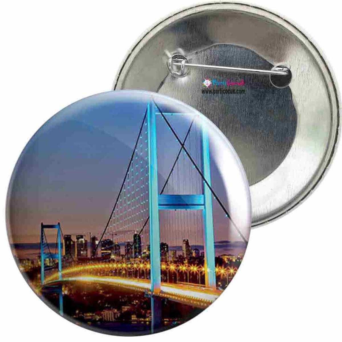 İğneli Metal Rozet İstanbul Manzara 16 Parti Çocuk  