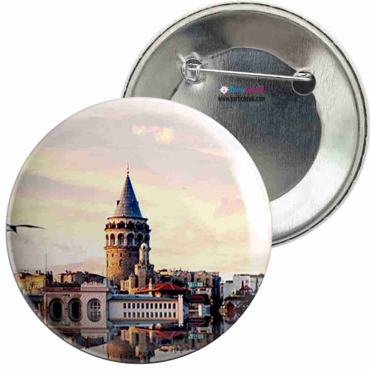 İğneli Metal Rozet İstanbul Manzara 17 Parti Çocuk  