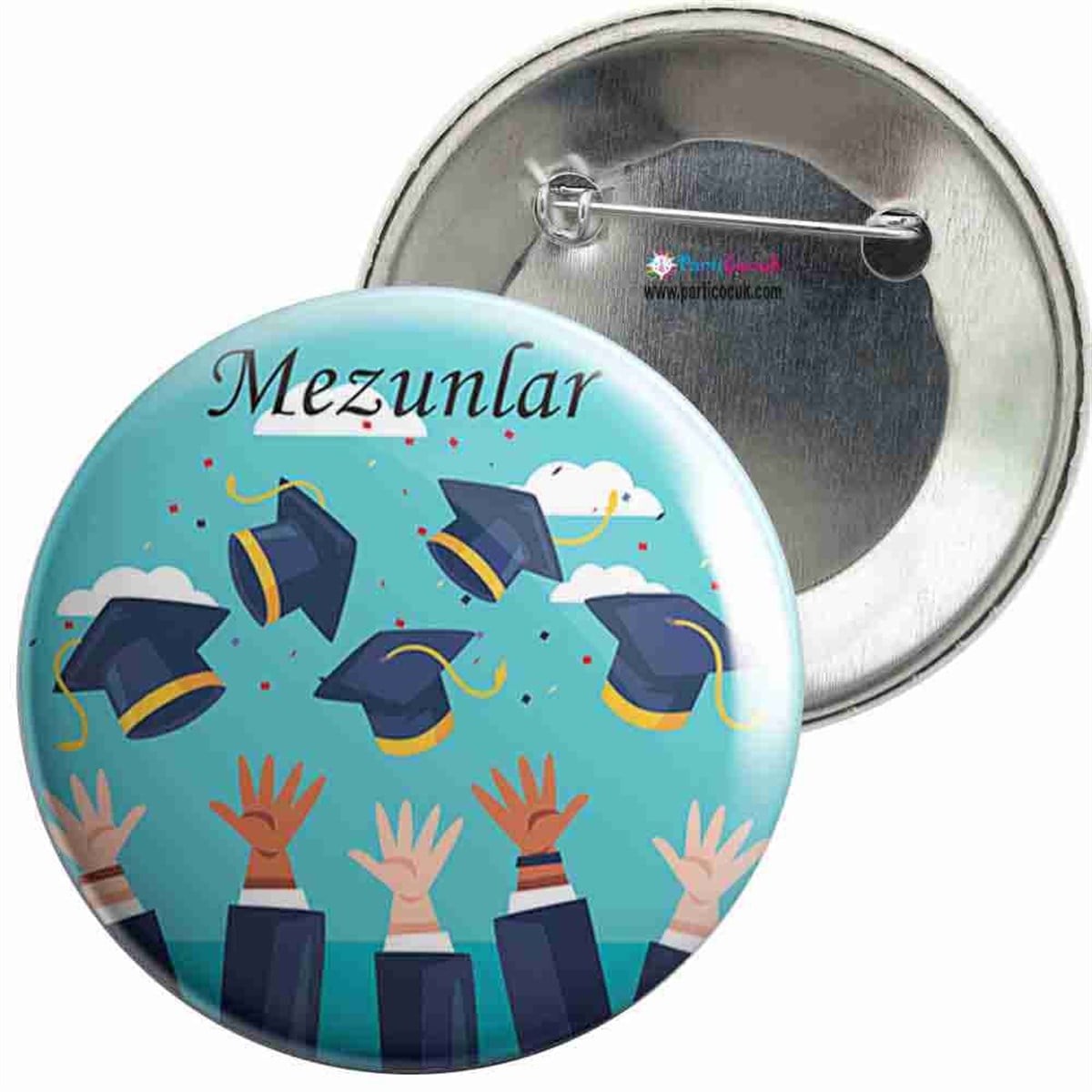 İğneli Metal Rozet Mezuniyet Töreni 19 Parti Çocuk 