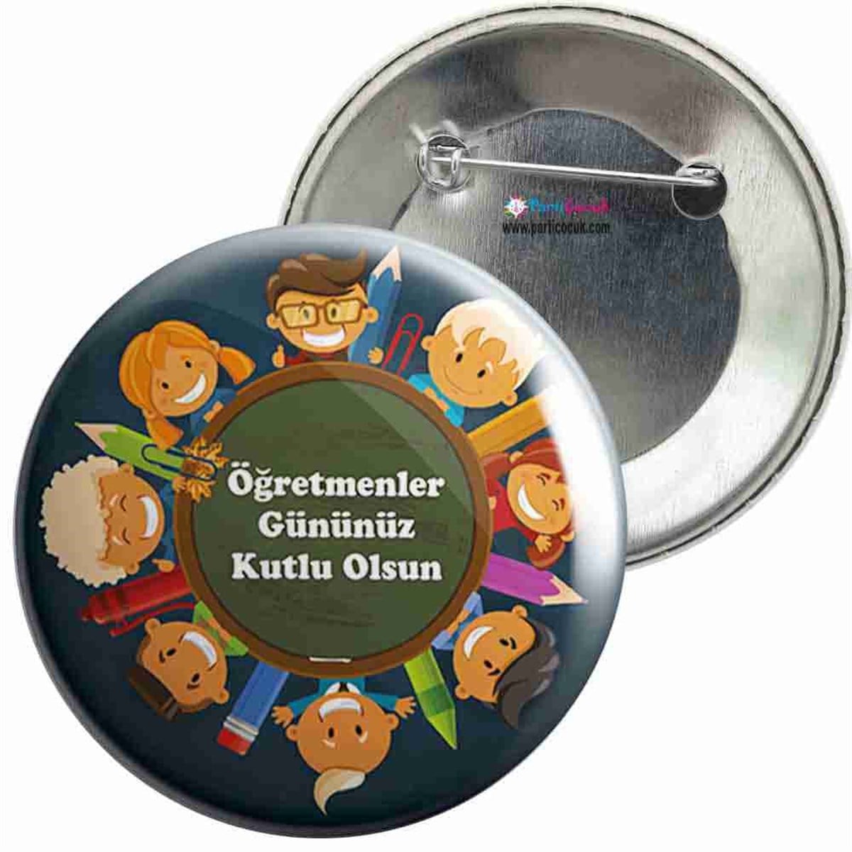 İğneli Metal Rozet Öğretmenler Günü 15 Parti Çocuk 