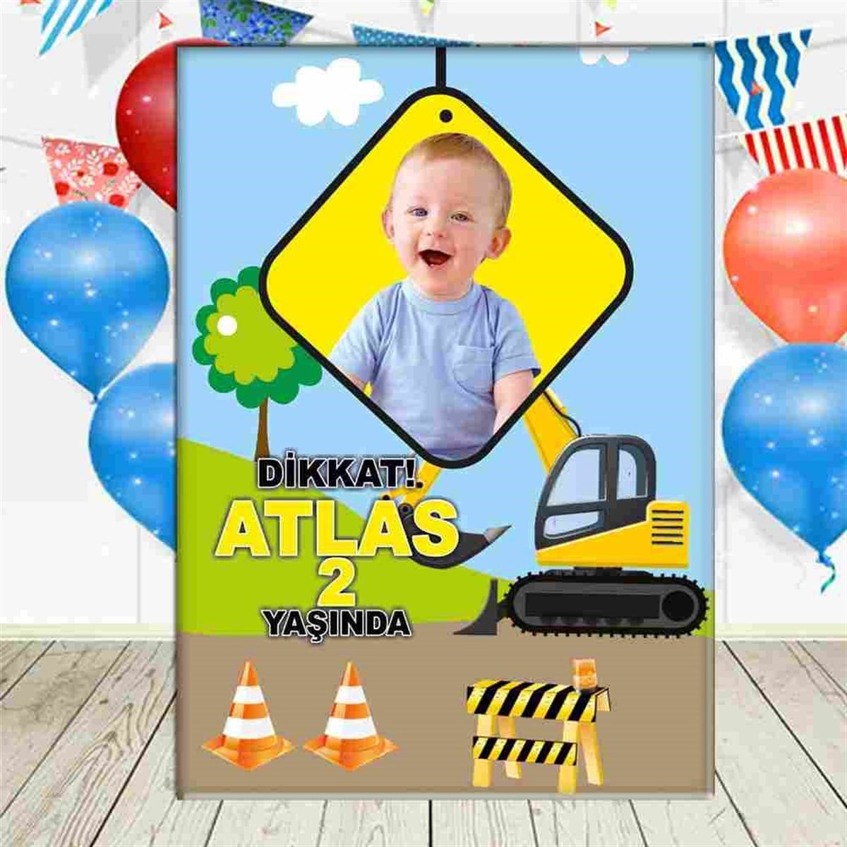 İnşaat Konsept Ayaklı Pano 