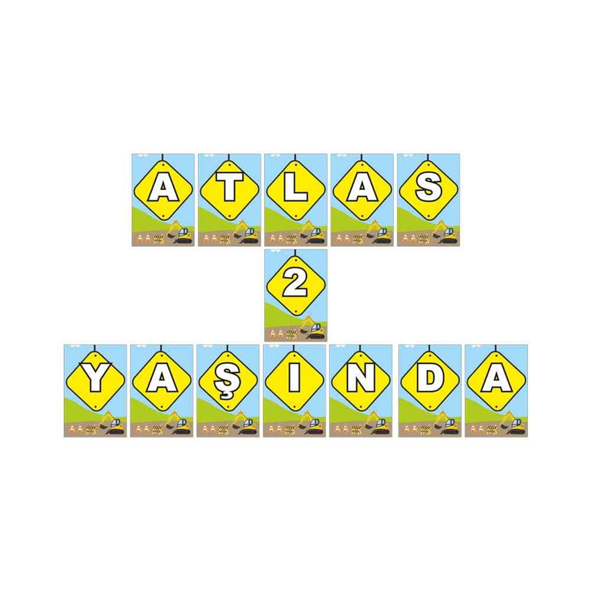 İnşaat Konsept Harf Banner 