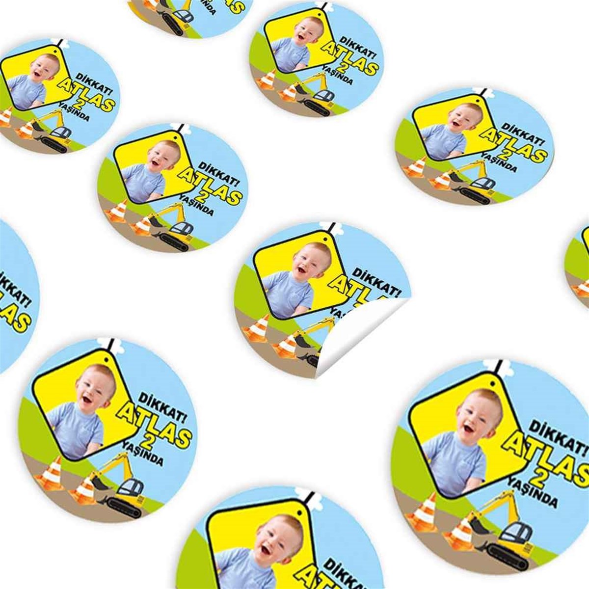 İnşaat Konsept Sticker 30 Adet 