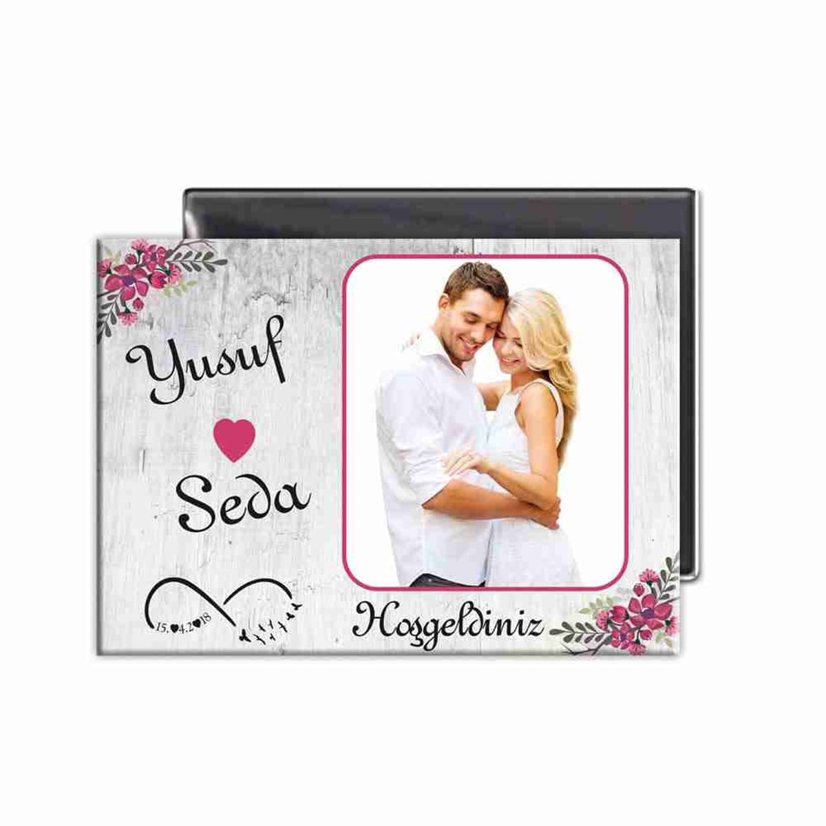 İsimli ve Resimli Nişan Magnet 