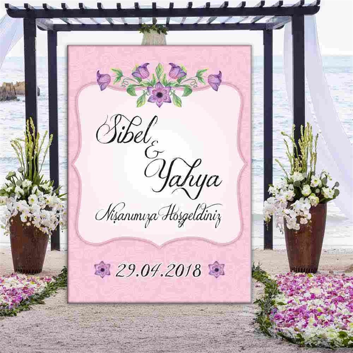 İsme Özel Düğün Tasarımlı Pano 