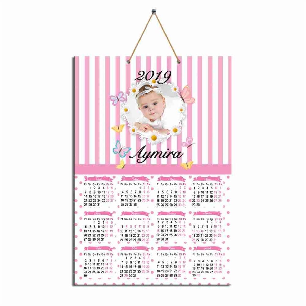 Kelebek Konsepti Karton Takvim  