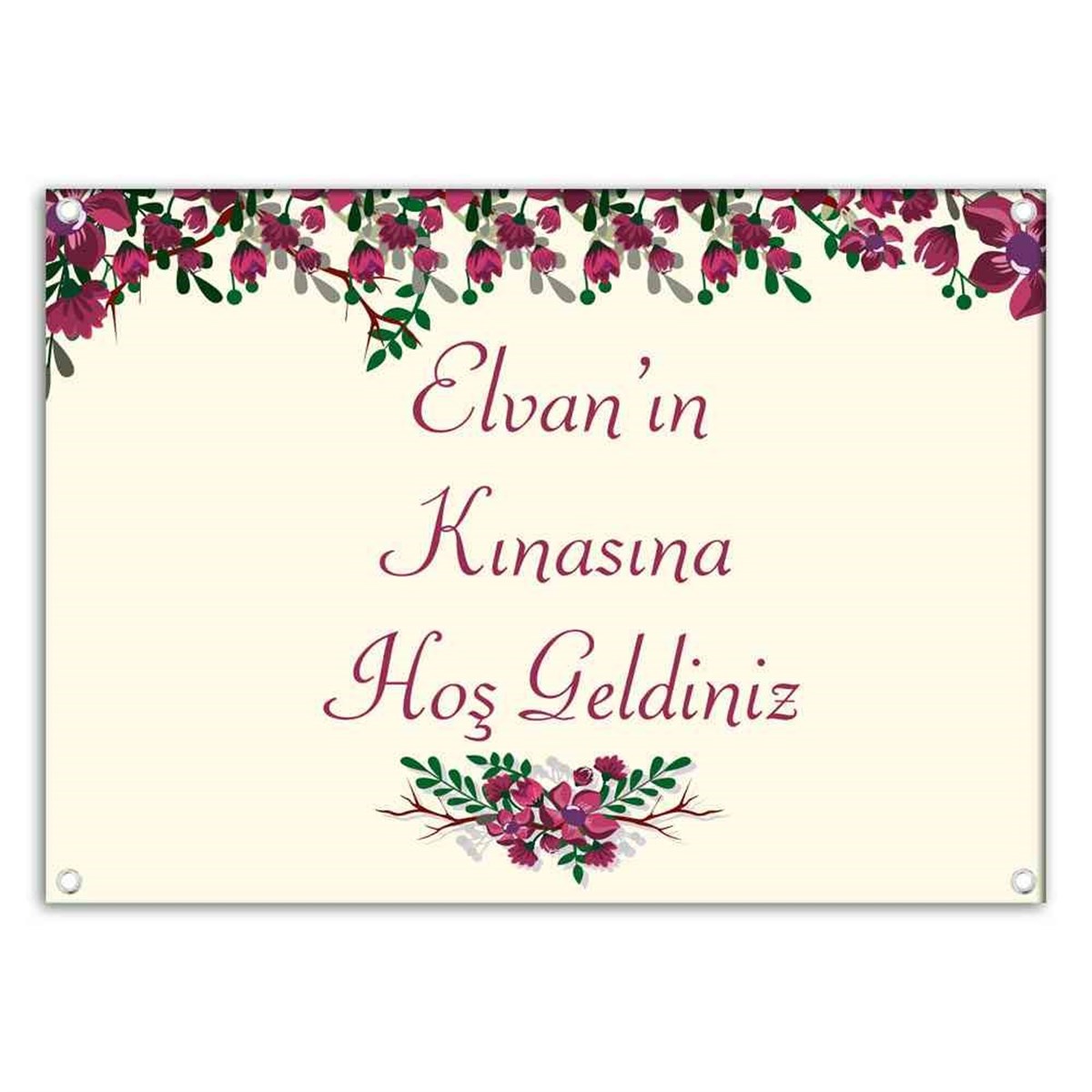 Kına Masa Süslemesi Afiş 