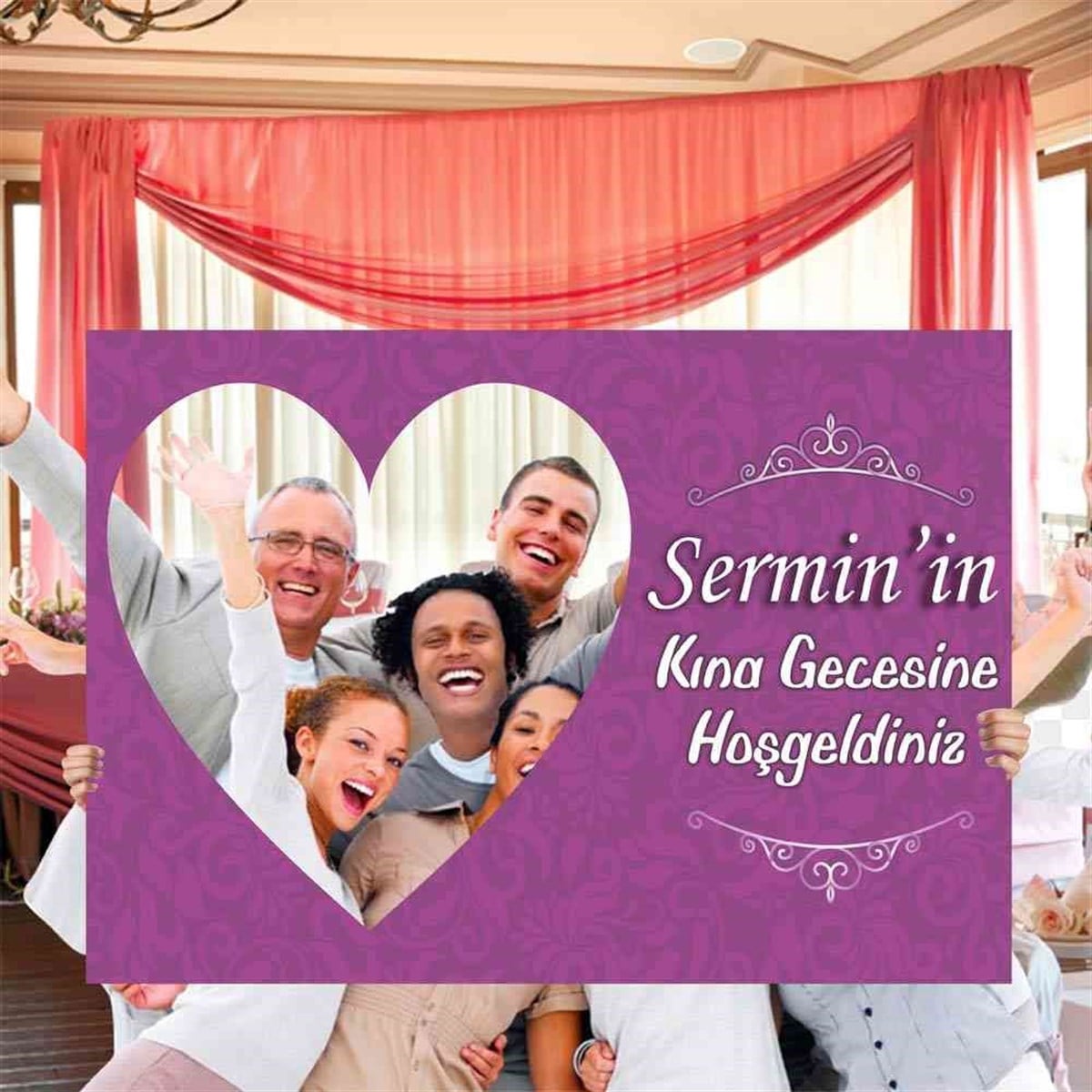 Kına Mor Tema  Hatıra Çerçevesi 