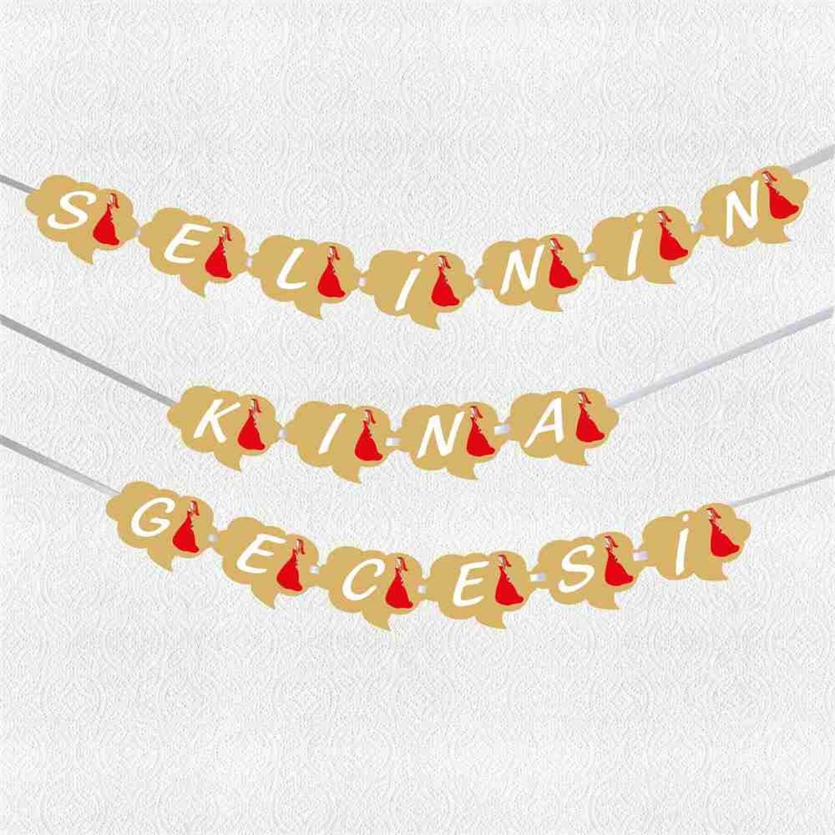 Kına Üçgen Bayrak Flama  