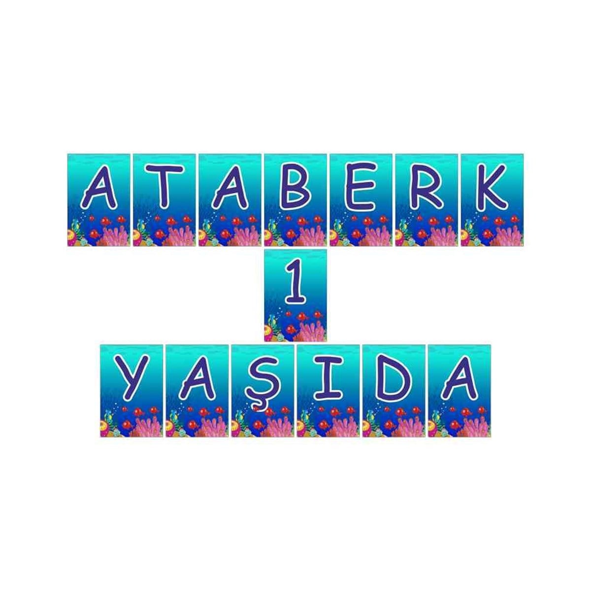 Kırmızı Balık Konsept Harf Banner 