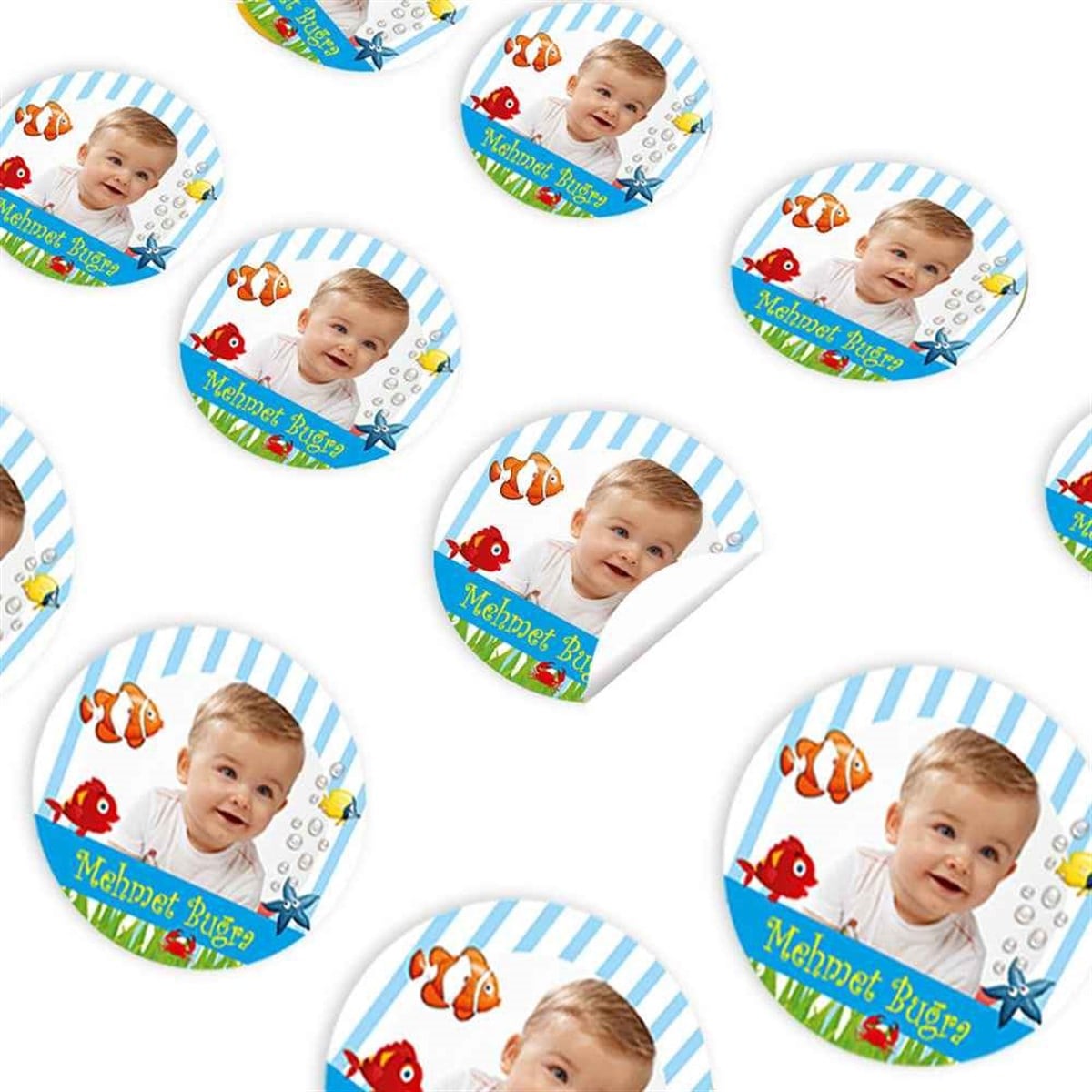 Kırmızı Balık Konsept Sticker 30 Adet  