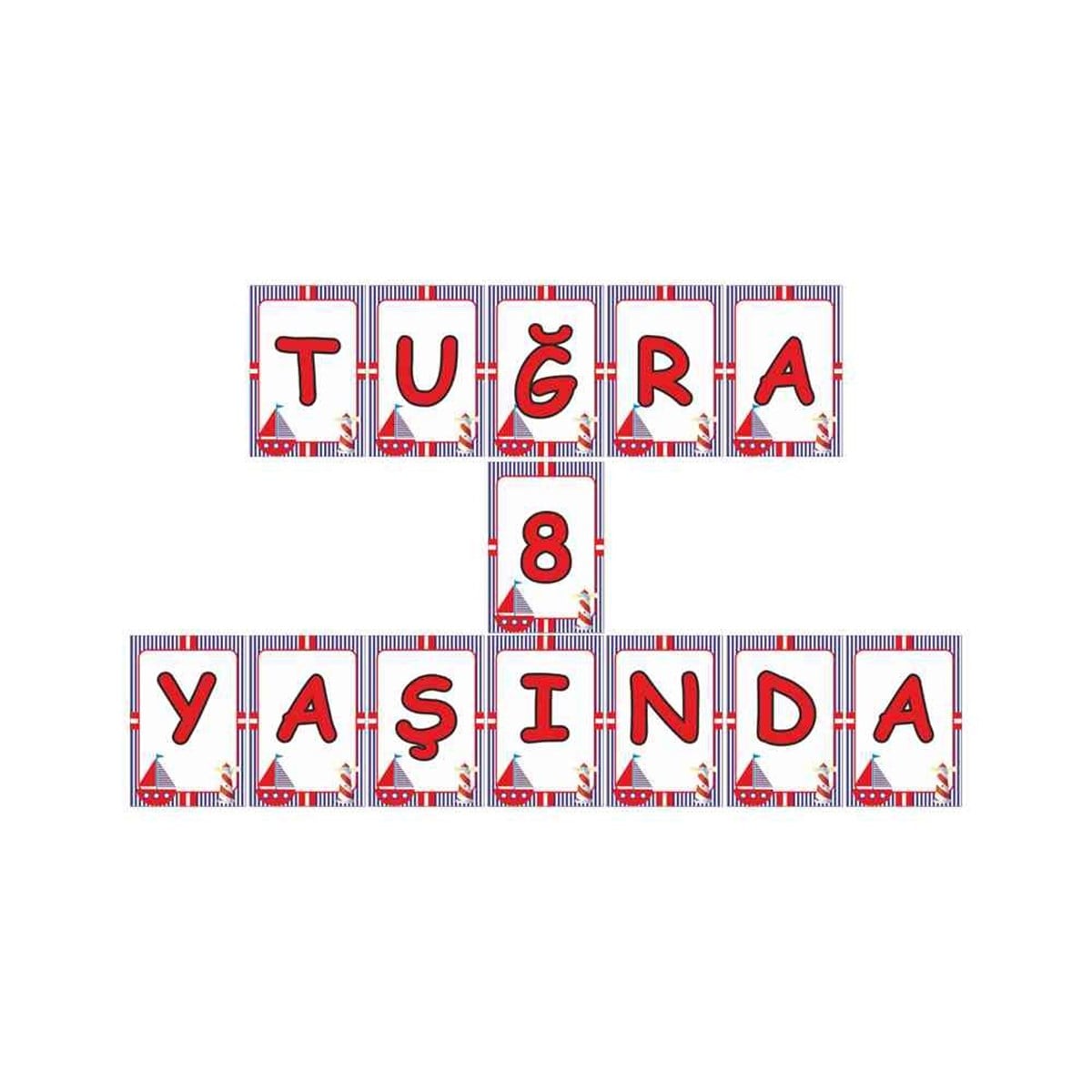 Kırmızı Deniz Konsept Harf Banner 