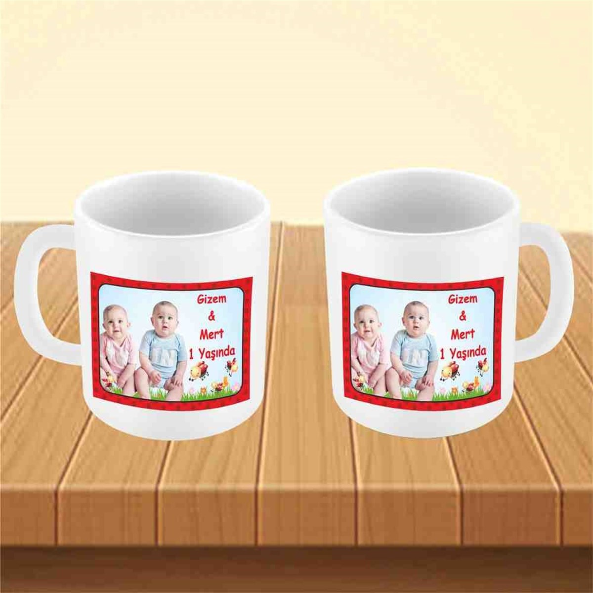 Kırmızı Puantiyeli Konsept Kupa Bardak Mug  