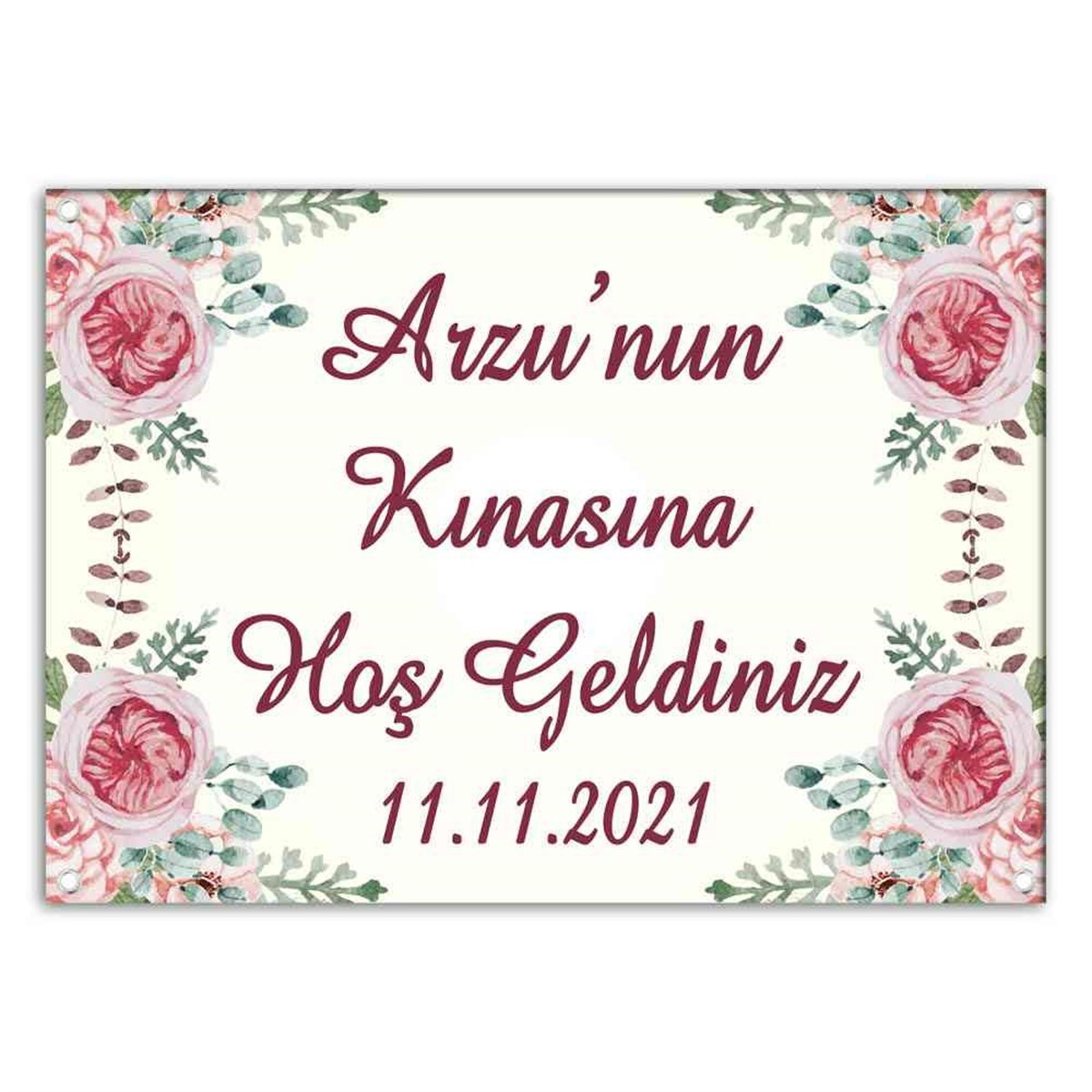 Kişiye Özel Kına Resimli Poster Kına Motif 