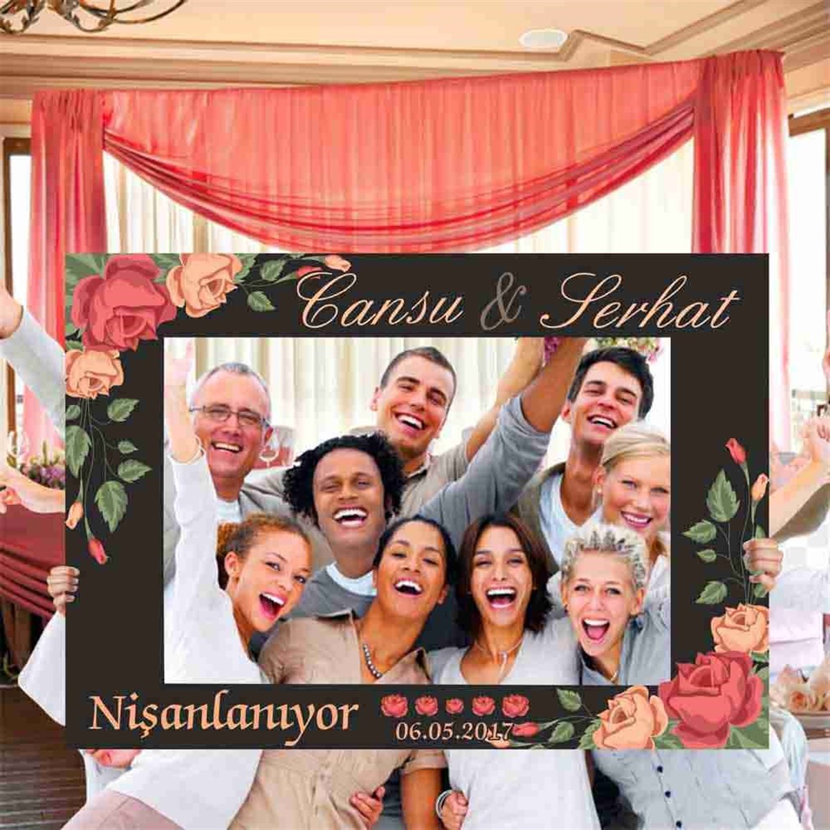 Kişiye Özel Nişan Fotoğraf Çerçeve 