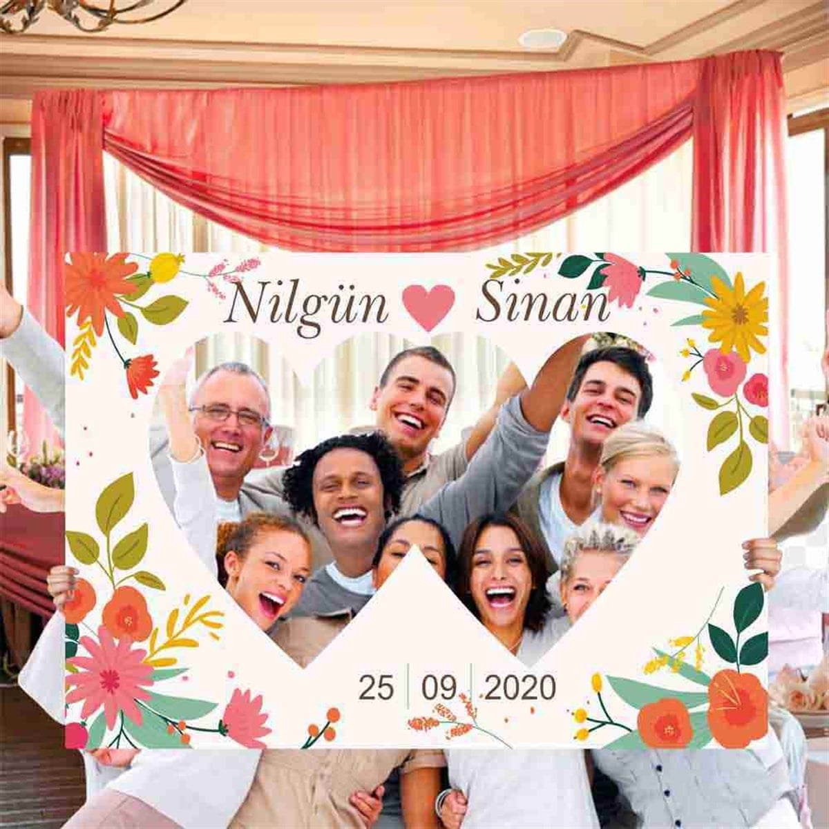 Kişiye Özel Nişan Selfie Hatıra Çerçeve Baskı 