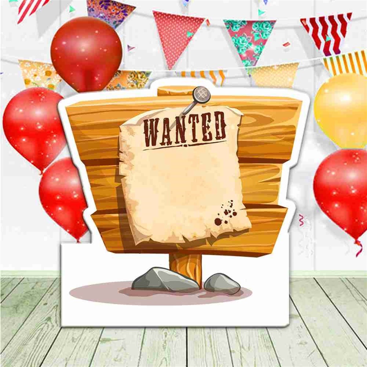 Kişiye Özel Şekilli Wanted Pano 