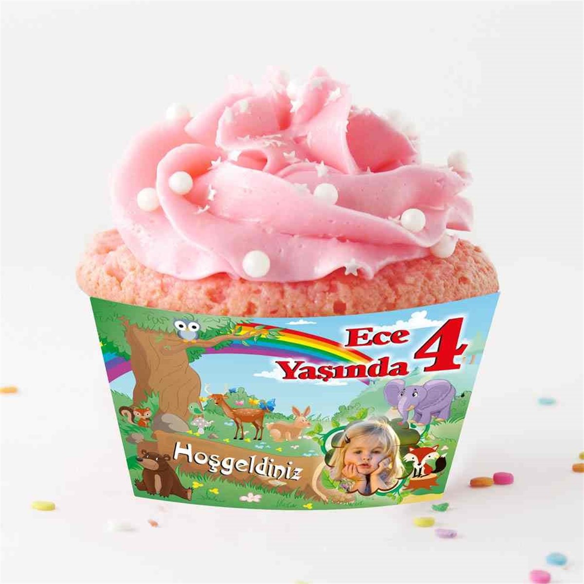 Kız Çocuğu Konsepti Cupcake Sargısı  