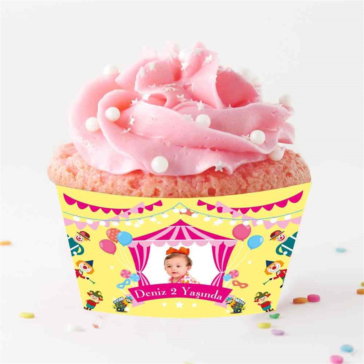 Kız Çocuğu Konsepti Cupcake Sargısı  