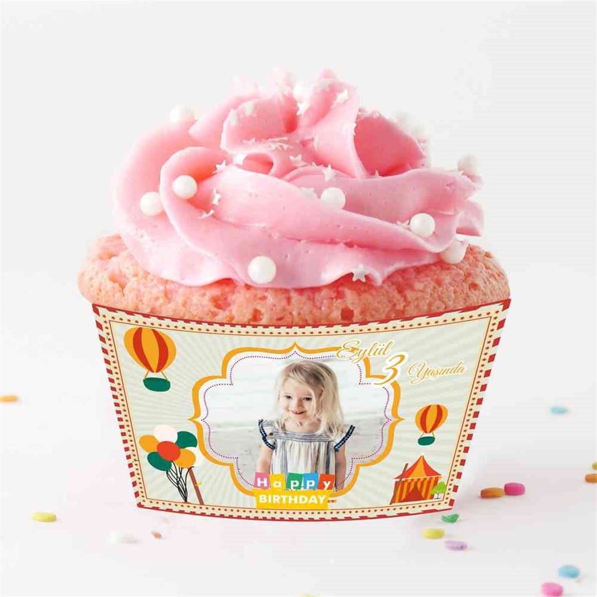 Kız Çocuğu Konsepti Cupcake Sargısı  