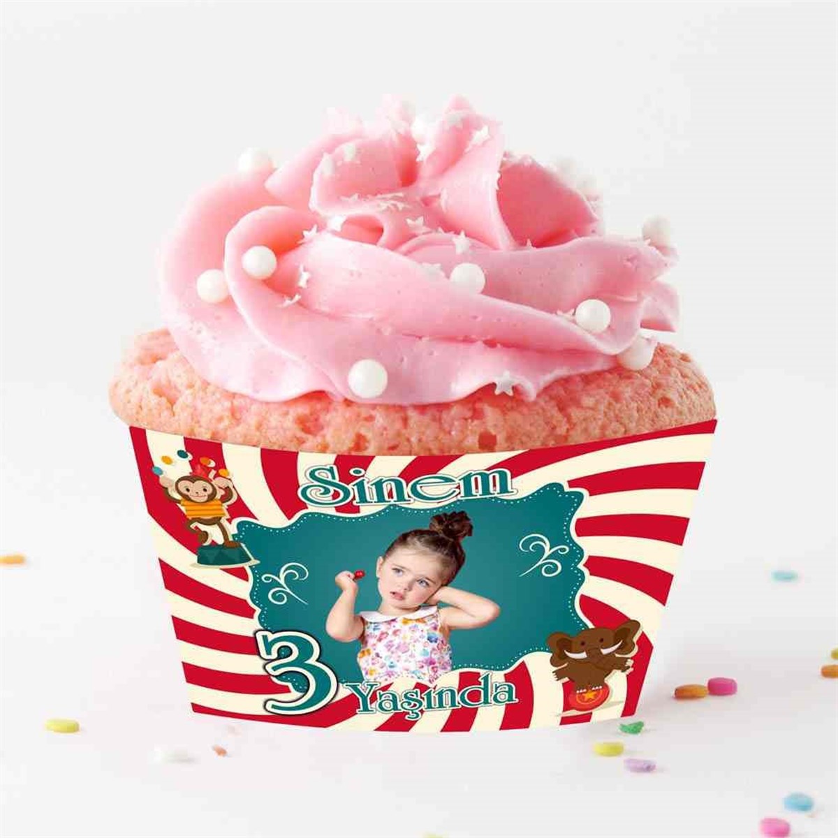 Kız Çocuğu Konsepti Cupcake Sargısı  