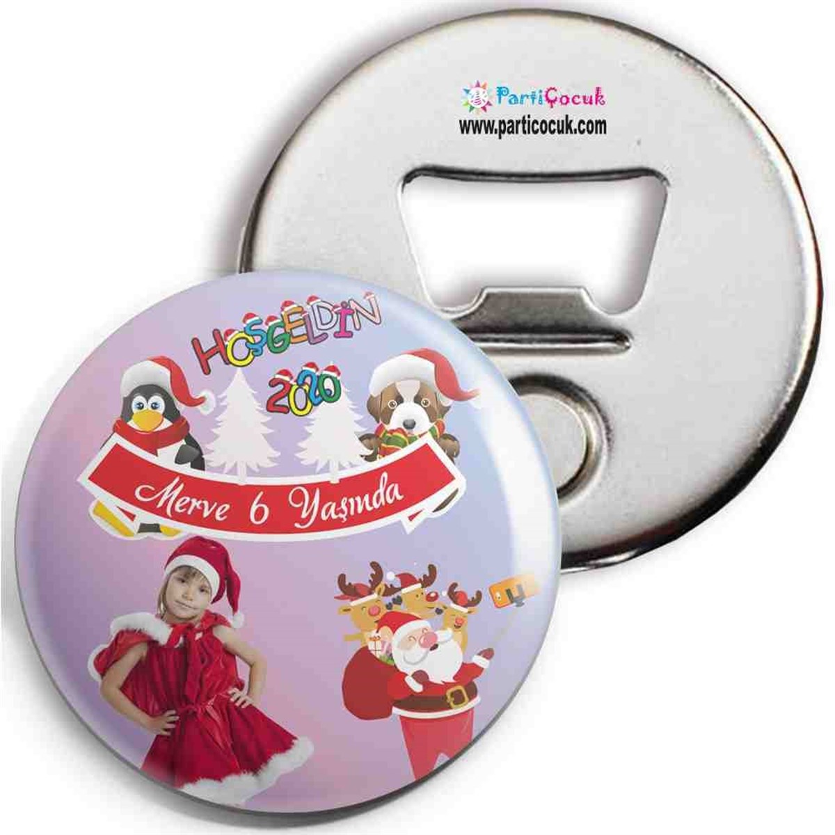 Kız Çocuk Yılbaşı Açacak Magnet 