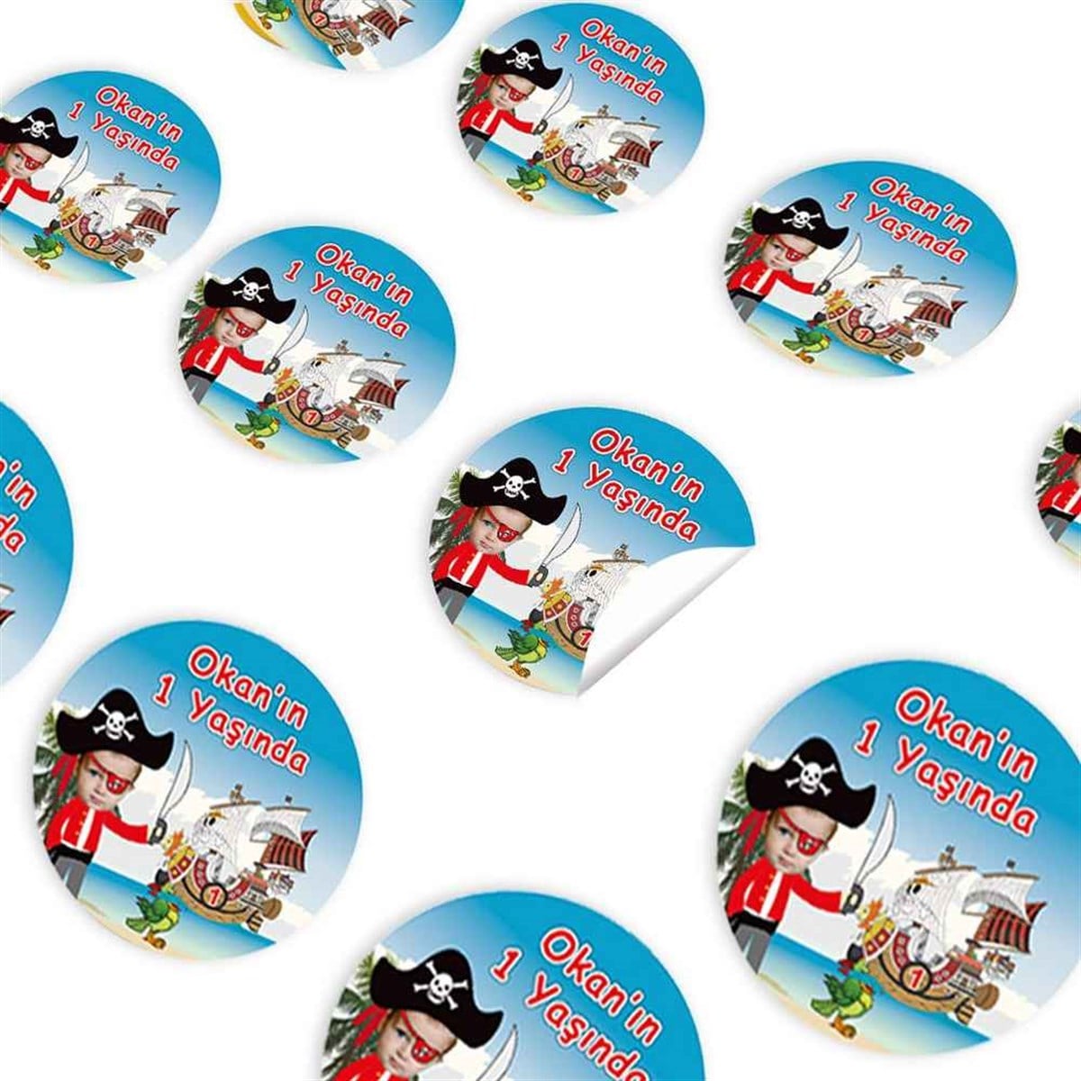 Korsan Gemili  Konsept Sticker 30 Adet  