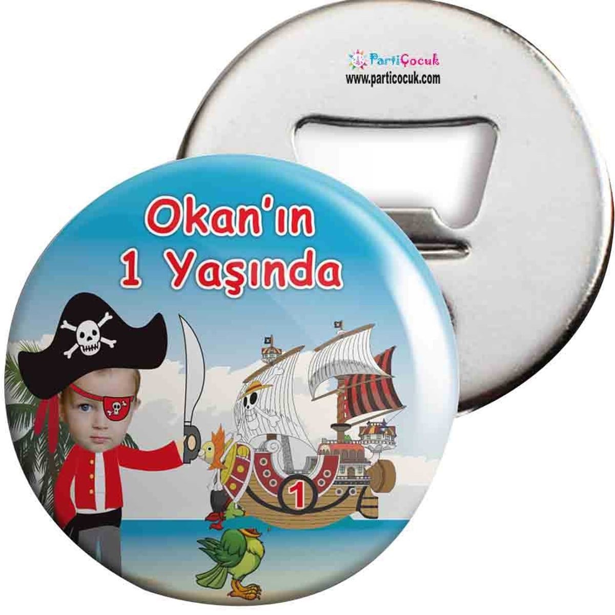 Korsan Gemili Konsepti Açacaklı Magnet Kişiye Özel 
