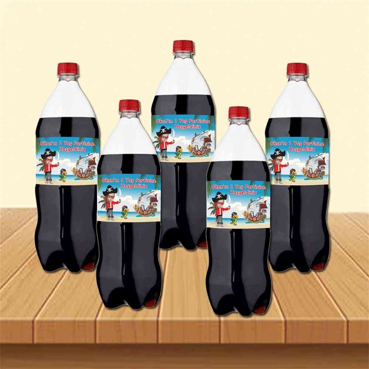 Korsan Gemili Temalı Cola Şisesi Bandı   