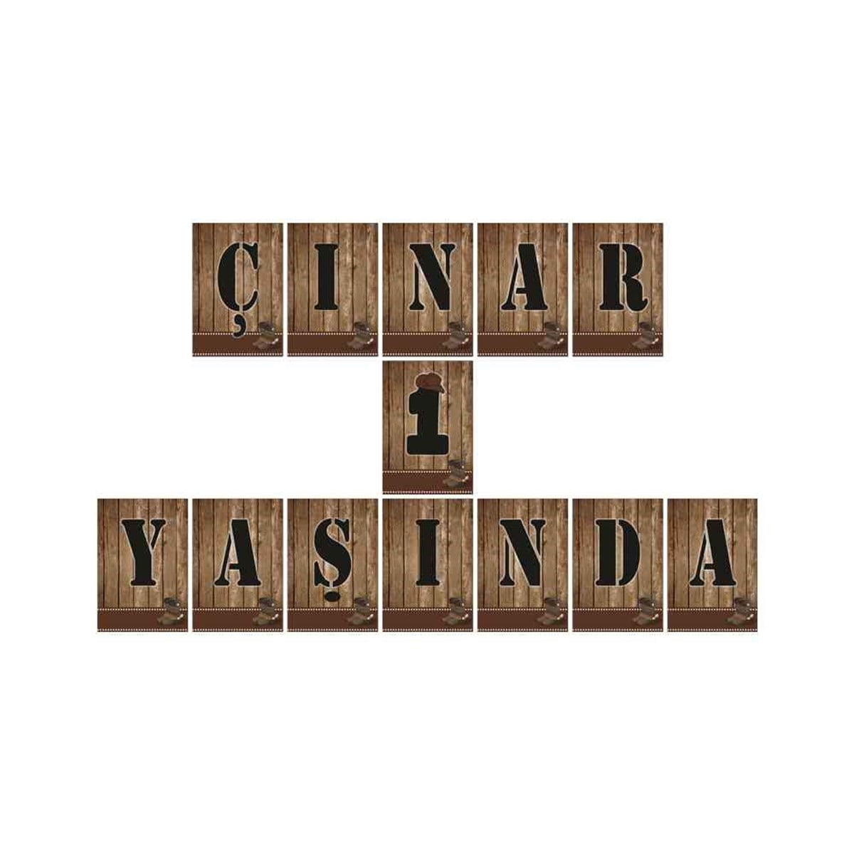 Kovboy Konsept Harf Banner 