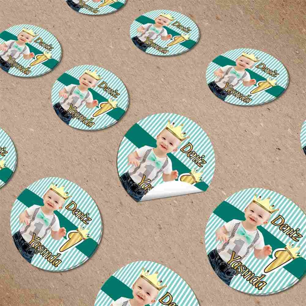 Kral Tacı Konsept Kişiye Özel Sticker 30 Adet 