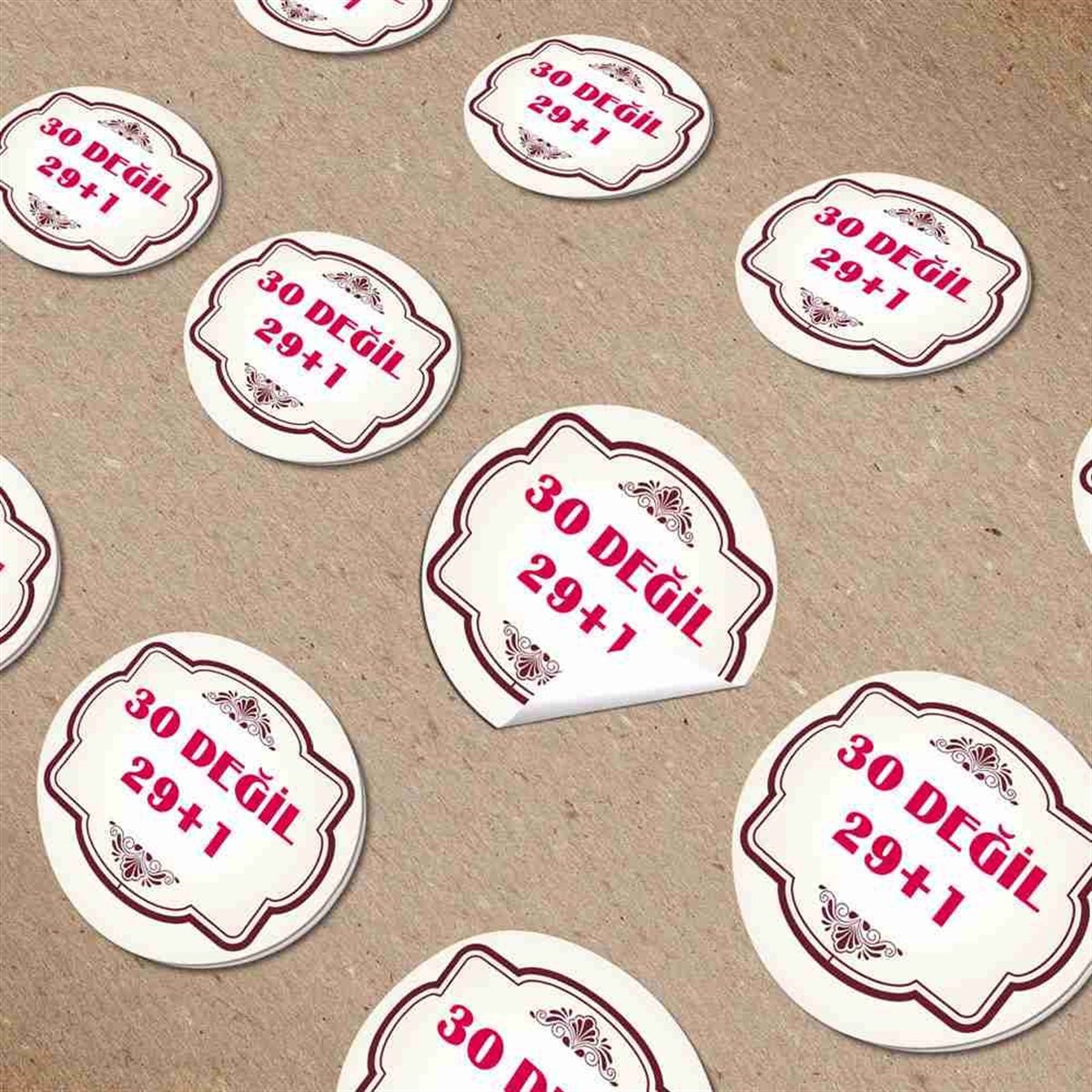 Kurukafa Konsepti Kişiye Özel Sticker 30 Adet 