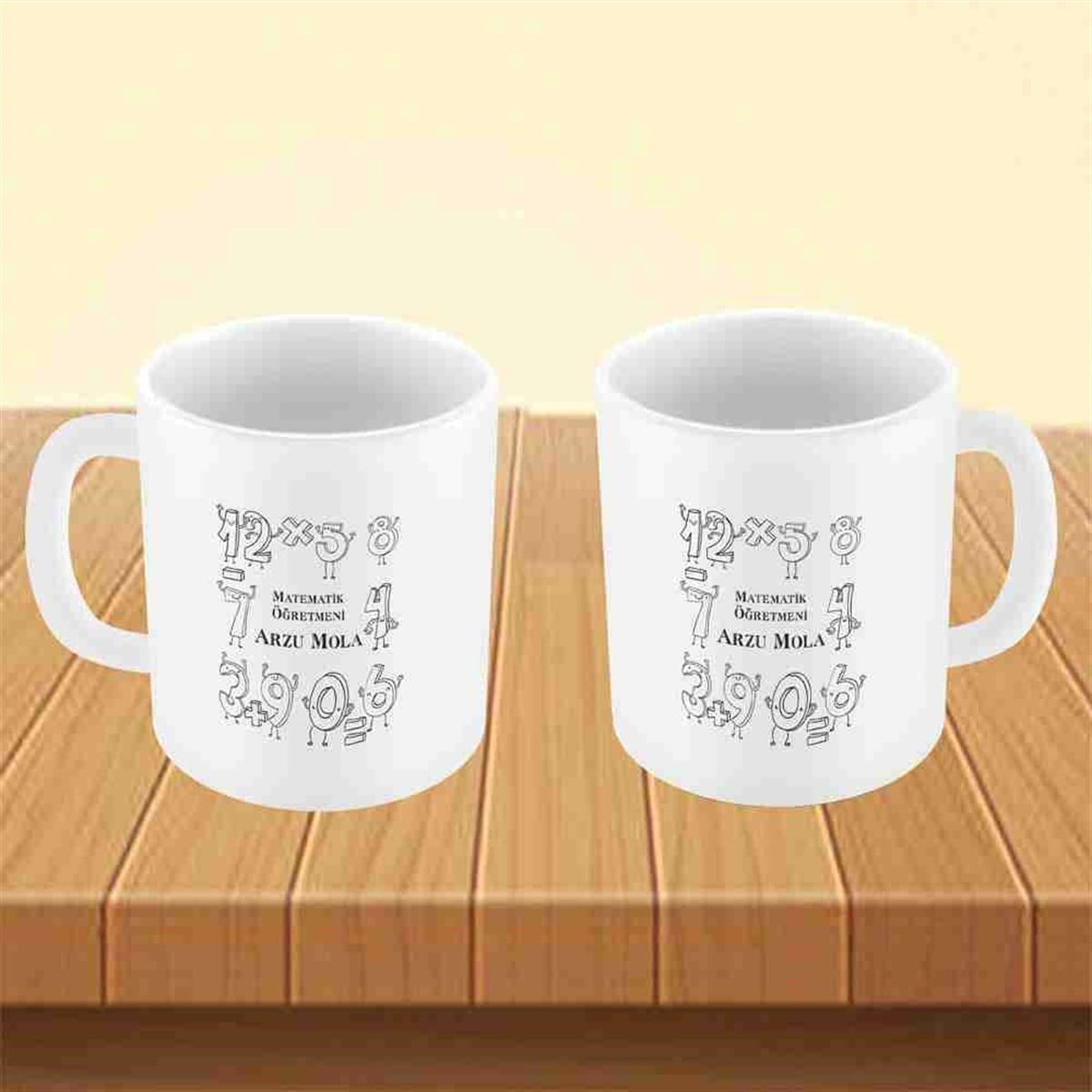 Matematik Temalı İsimli Kupa Bardak 