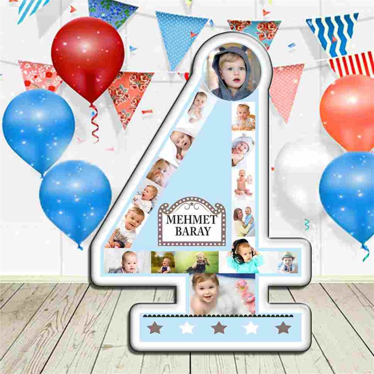 Mavi Atlı Karınca Konsept Yaş Panosu 