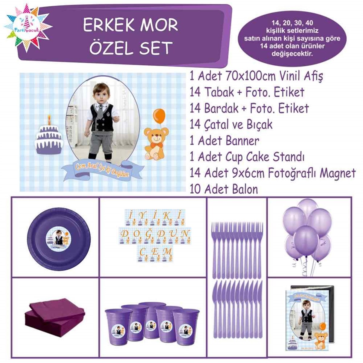 Mavi Ayıcıklı Tema Kişiye Özel Özel Set 