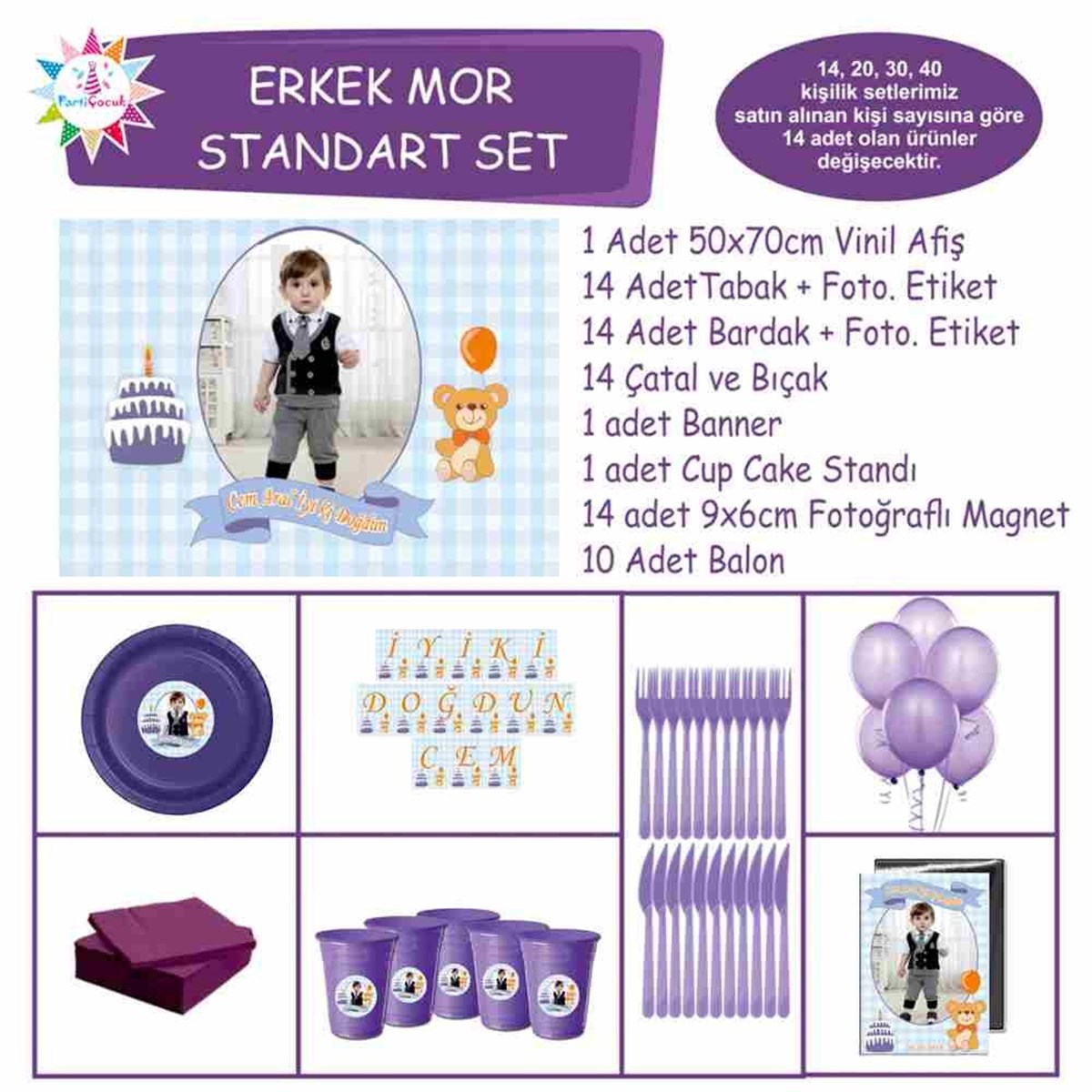 Mavi Ayıcıklı Tema Kişiye Özel Standart Set 