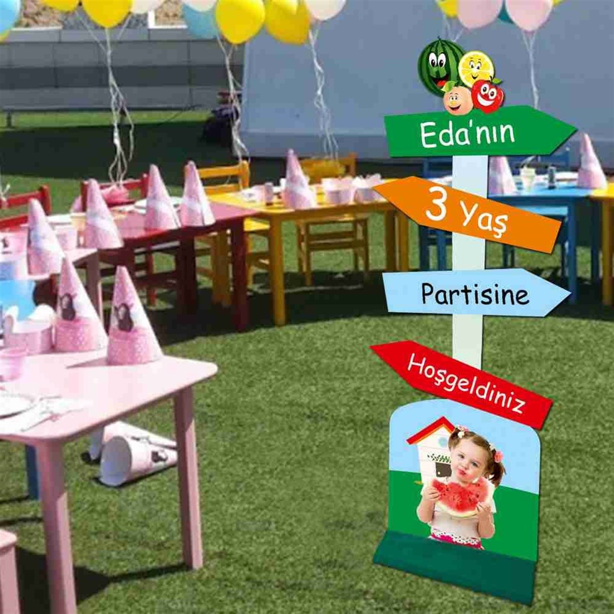 Meyve Konsepti Kişiye Özel Oklu Pano