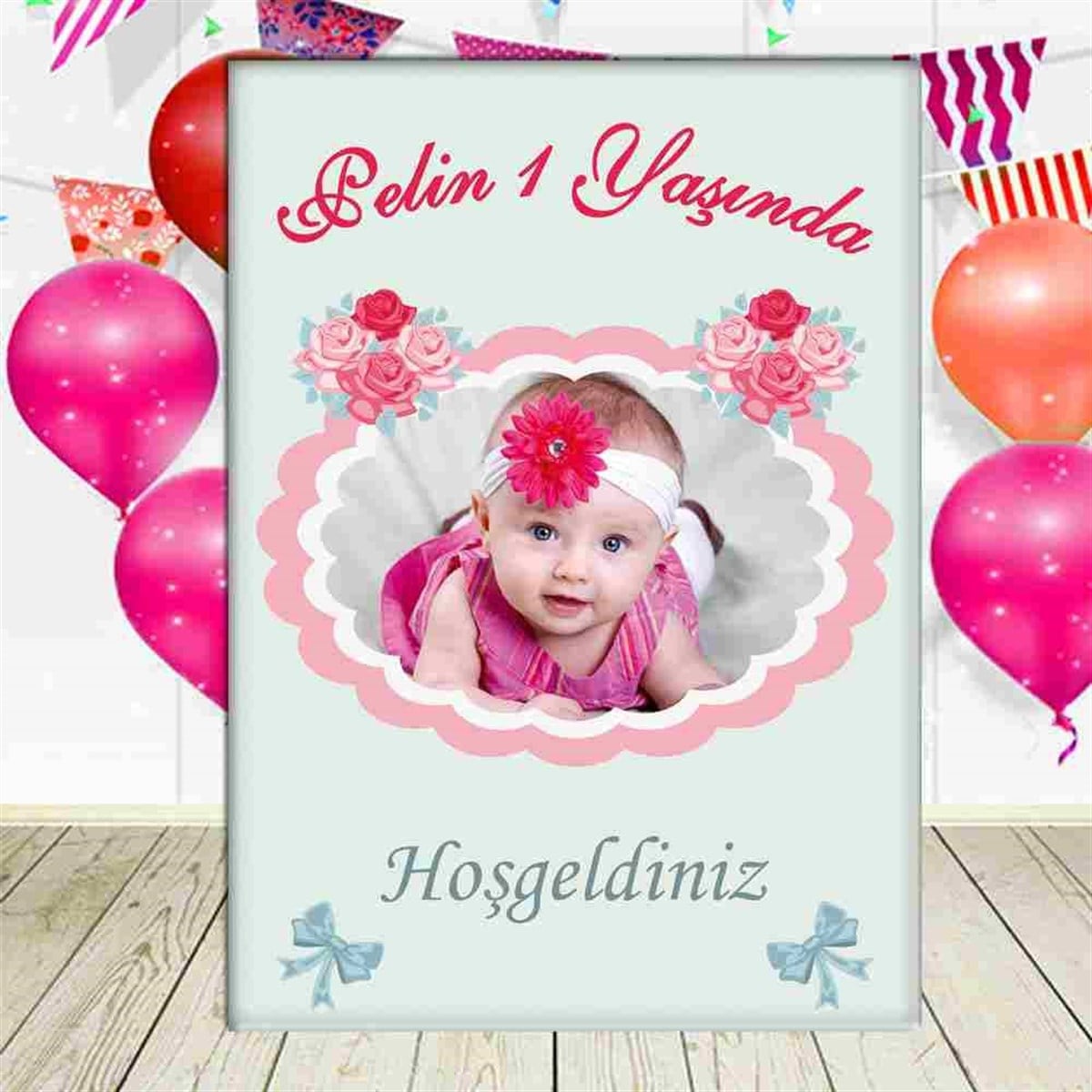 Mint Bahar Konsept Ayaklı Pano  