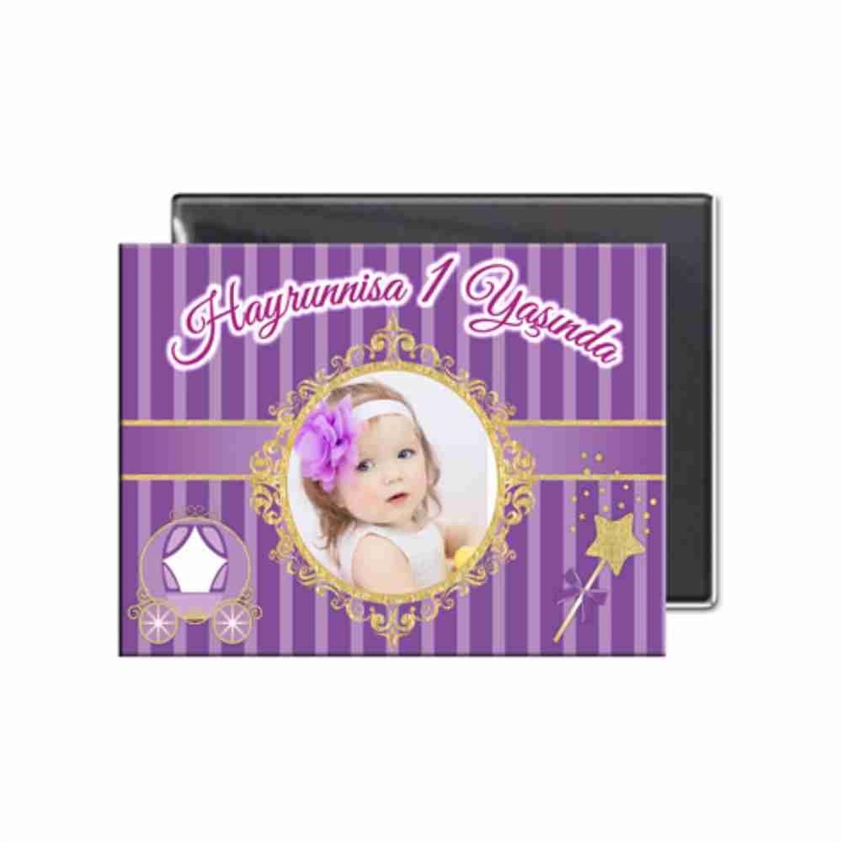 Mor Balkabağı Buzdolabı Magneti 