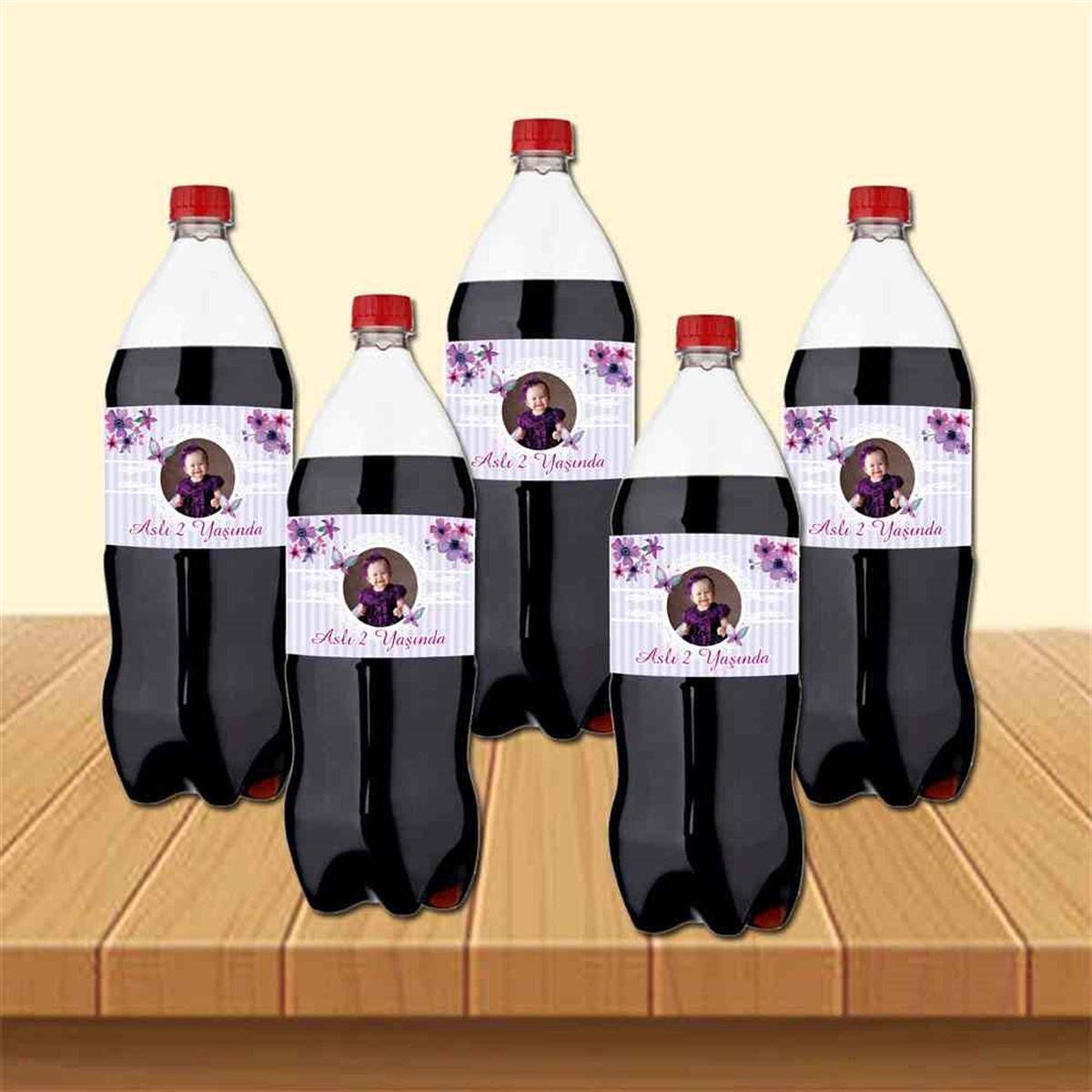 Mor Kelebek Cola Şisesi Bandı  