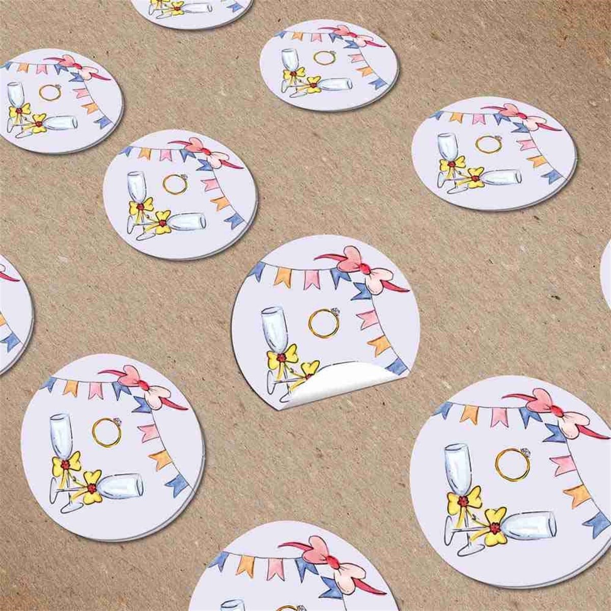 Nikah Kişiye Özel Sticker 30 Adet 
