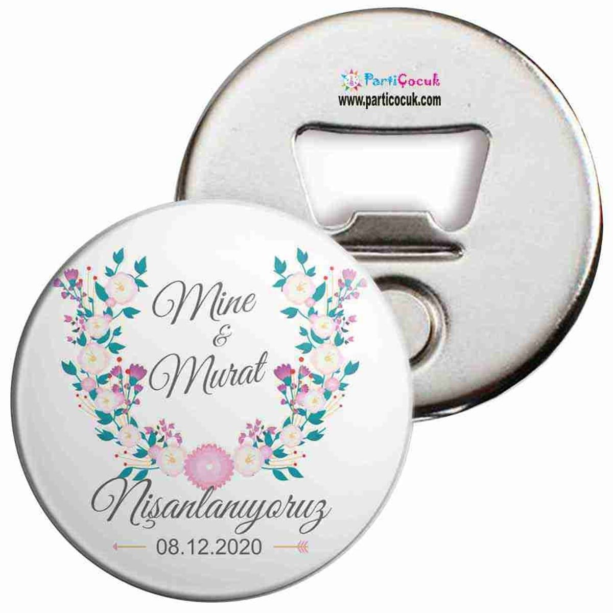 Nişan Hatıra Masa Süsleme Magnet Açacak  