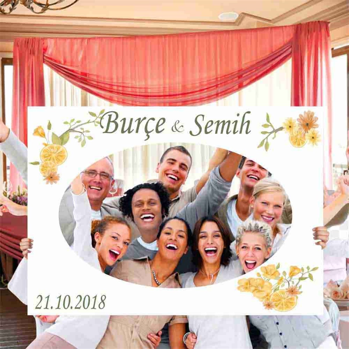 Nişan  Kişiye Özel Fotoğraf Çekilme Çerçeve 