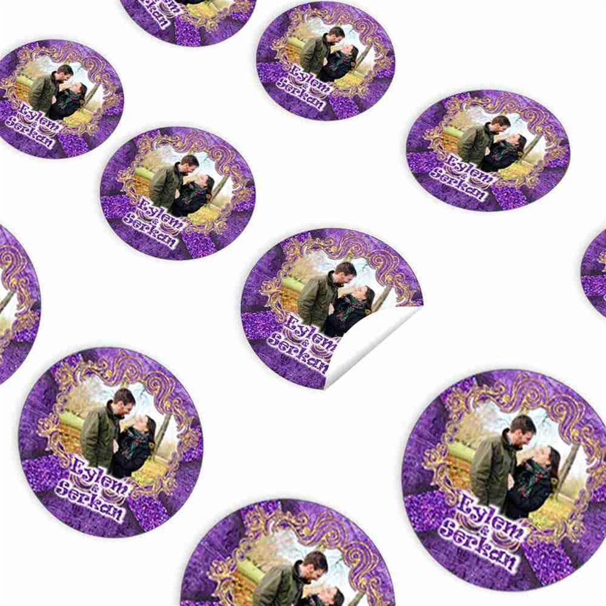 Nişan Kişiye Özel Sticker 30 Adet 