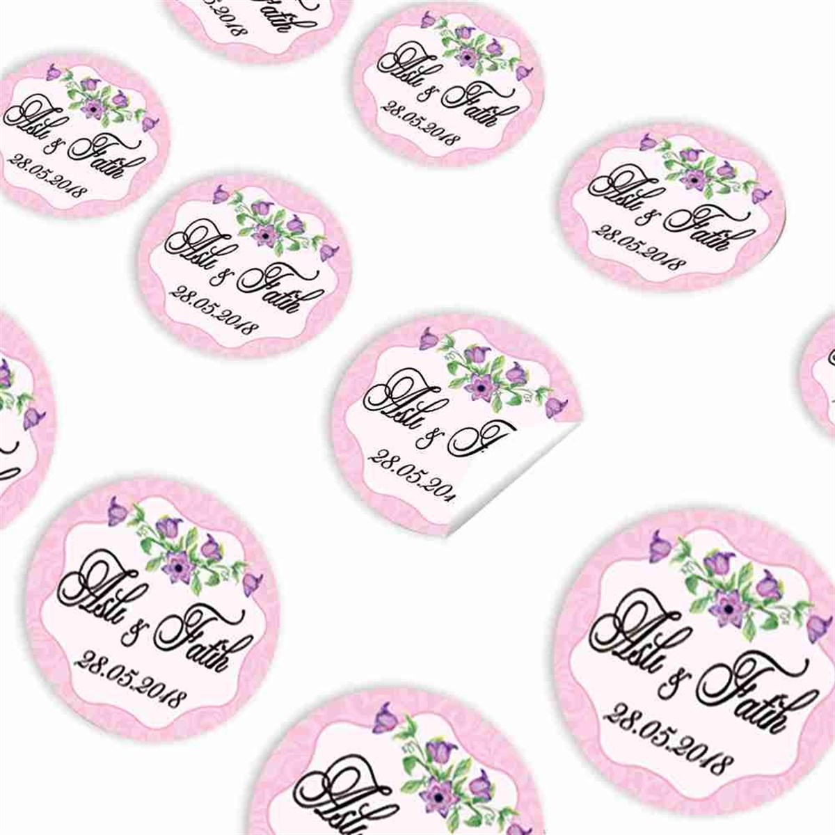 Nişan Resimli Sticker 30 Adet 