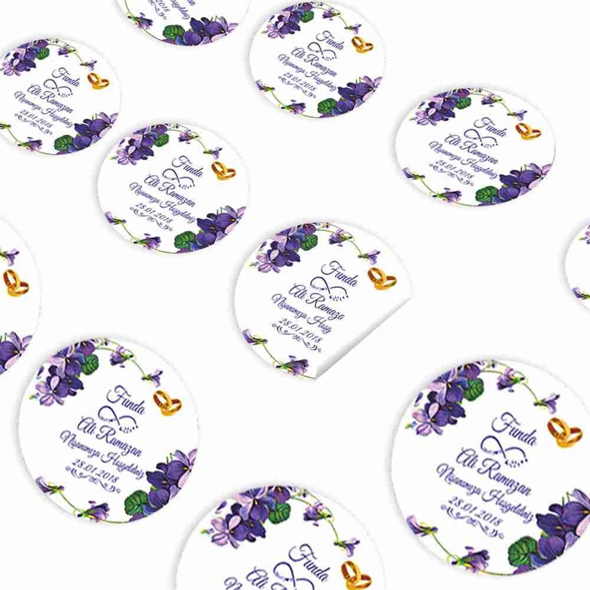 Nişan Yazıları Sticker 30 Adet 