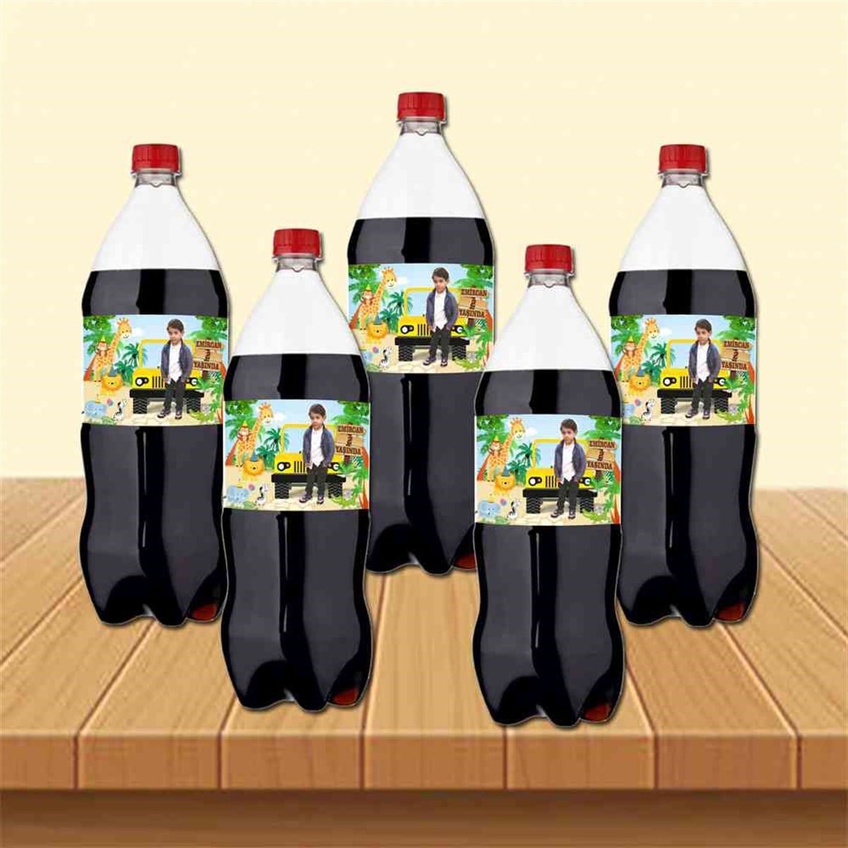 Orman Hayvanları Safari Temalı Cola Şisesi Bandı    