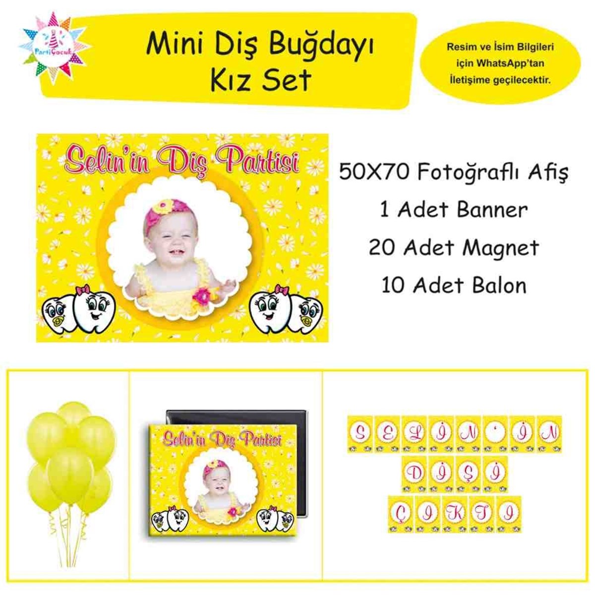 Pembe Leopar Peri ve Diş Parti Seti Mini Set 